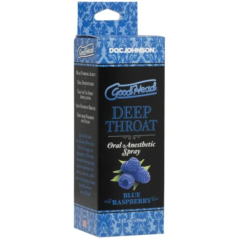 Спрей для минета Doc Johnson GoodHead DeepThroat Spray — Blue Raspberry 59 мл для глубокого минета