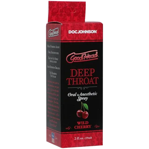 Спрей для минета Doc Johnson GoodHead DeepThroat Spray — Wild Cherry, 59 мл, для глубокого минета