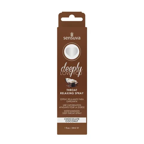 Спрей для мінету Sensuva Deeply Love You Chocolate Coconut (29 мл), для глубокого мінету