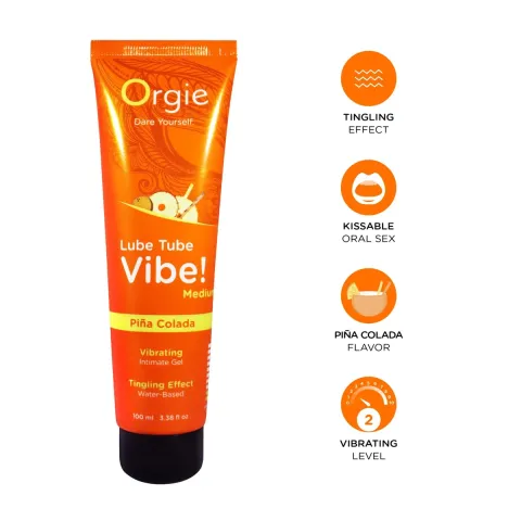 Вібролубрикант Orgie Lube Tube Vibe! Pina Colada 100 мл