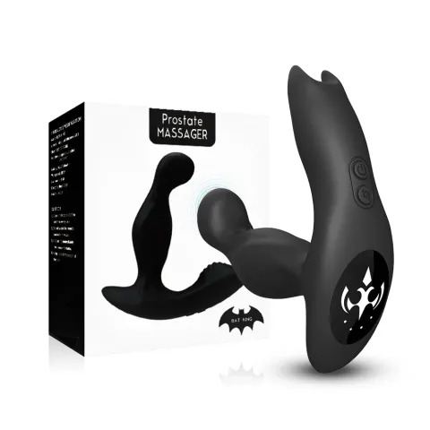 Вібростимулятор простати з ротацією - Prostate Massager Bat King, чорний