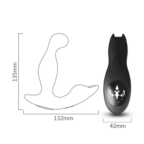 Вібростимулятор простати з ротацією - Prostate Massager Bat King, чорний