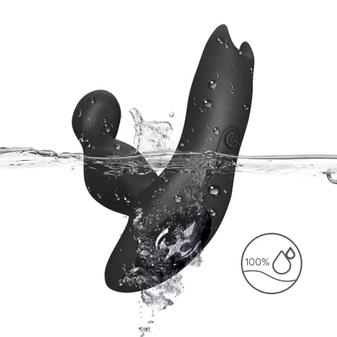 Вібростимулятор простати з ротацією - Prostate Massager Bat King, чорний