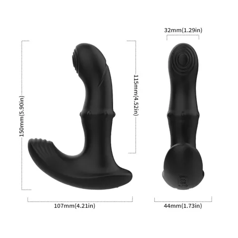 Массажер простаты — вибратор Dual Pleasure, черный