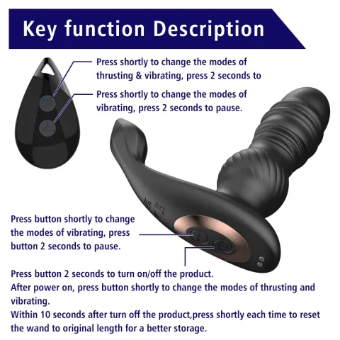 Массажер простаты — Erospace Men’s Play Thrusting Prostate Massager B4