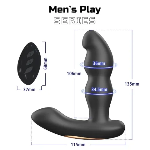 Массажер простаты — массажер простаты с вибрацией и вращением на 360° Erospace Men’s Play B12