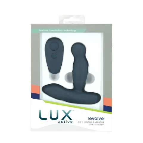 Массажер простаты с вращением и вибрацией Lux Active Revolve, пульт ДУ