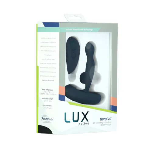 Массажер простаты с вращением и вибрацией Lux Active Revolve, пульт ДУ
