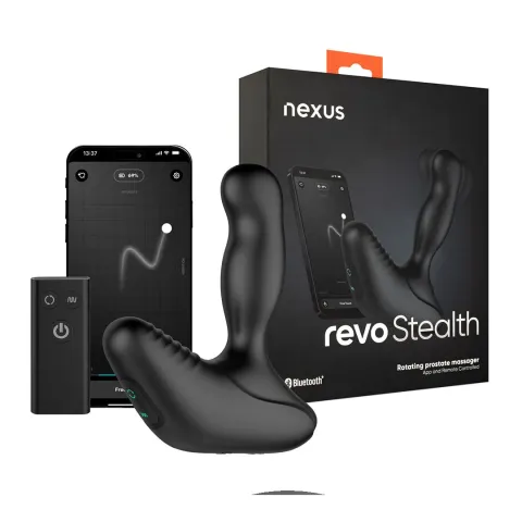 Умный массажер простаты Nexus Revo Stealth с приложением, вибрацией + вращением, дистанционным управлением, до 10 часов работы
