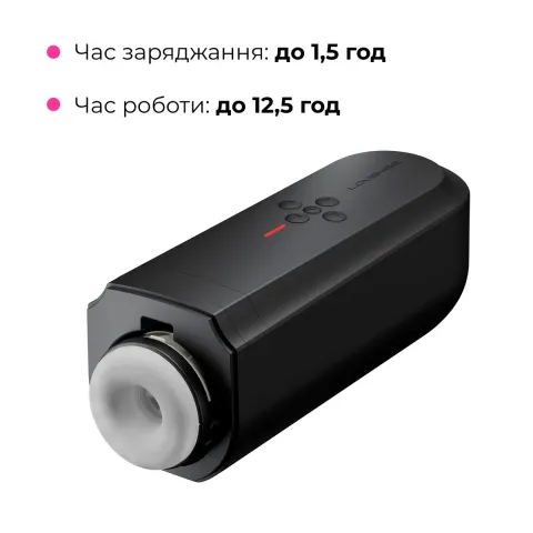 Інтерактивний смарт-мастурбатор Lovense Solace, до 280 фрикцій на хвилину, до 12,5 годин роботи
