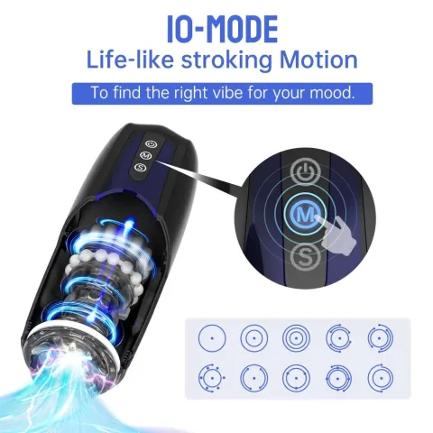 Интерактивный смарт-мастурбатор Magic Motion Xone, имитация фрикционных движений, 10 режимов, кнопка «турбо»