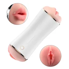Мастурбатор - FoxShow Vibrating Vagina And Mouth Masturbation Cup
