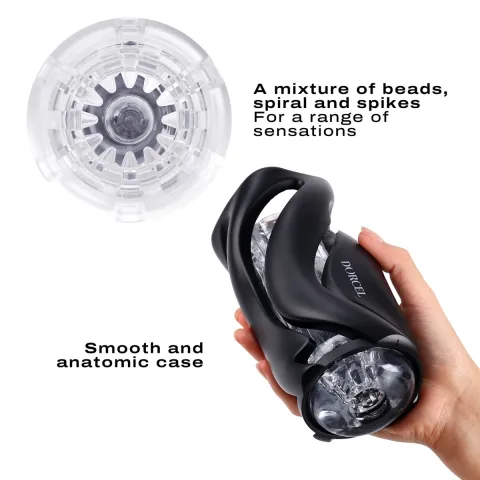 Мастурбатор Dorcel DEEP BLOW BLACK, двойное назначение