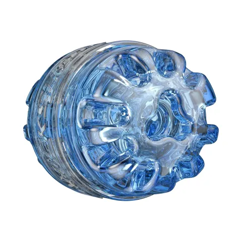 Мастурбатор Fleshlight Quickshot Turbo Blue Ice — компактный, отлично подходит для пар и минета