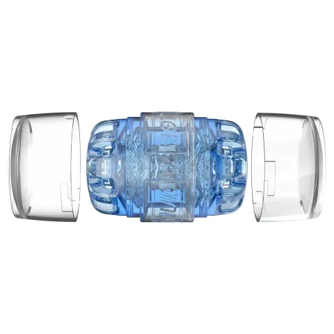 Мастурбатор Fleshlight Quickshot Turbo Blue Ice — компактный, отлично подходит для пар и минета
