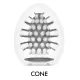 Мастурбатор-яйце Tenga Egg Cone, щільний TPE, пробник лубриканту 5 мл