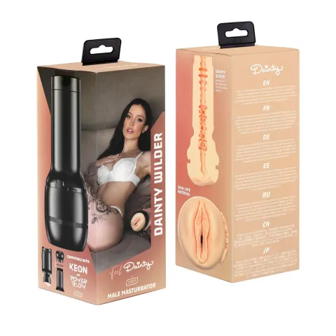 Kiiroo Feel Dainty Wilder мастурбатор PBC совместим с PowerBlow, Control и Keon, реплика вагины порнозвезды