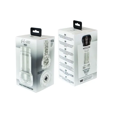 Мастурбатор Kiiroo Feel Pocket Crystal, сумісний з інтерактивною насадкою PowerBlow