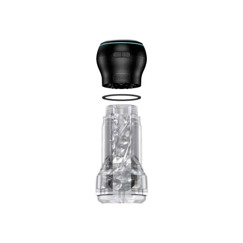 Мастурбатор Kiiroo Feel Pocket Crystal зі всмоктувальною інтерактивною насадкою PowerBlow Combo Set