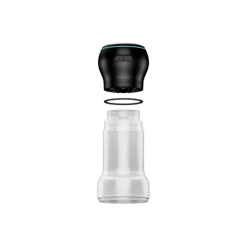 Мастурбатор Kiiroo Feel Pocket Crystal зі всмоктувальною інтерактивною насадкою PowerBlow Combo Set