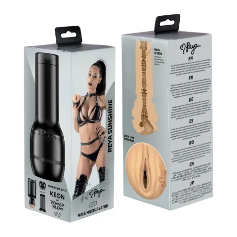 Kiiroo Feel Reya Sunshine PBC мастурбатор совместим с PowerBlow, Control и Keon, реплика вагины порнозвезды