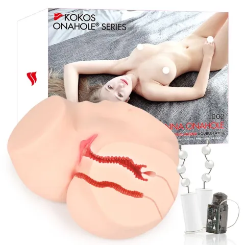 Мастурбатор Kokos 002 Hanna ONAHOLE Real Vagina 2WayPlus с функцией массажа и вибрацией