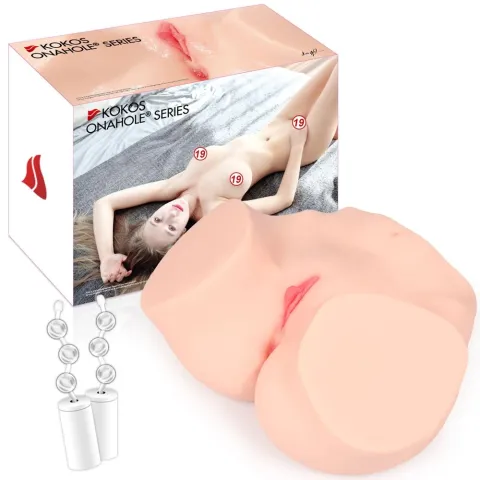 Мастурбатор Kokos 002 Hanna ONAHOLE Real Vagina 2WayPlus с функцией массажа и вибрацией