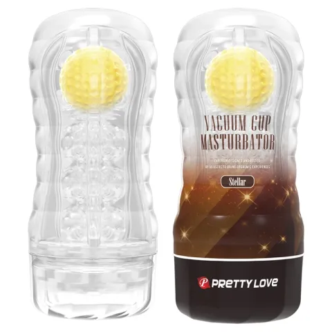 Мастурбатор — Pretty Love Vacuum Cup Masturbator, цвет «Stellar Yellow»