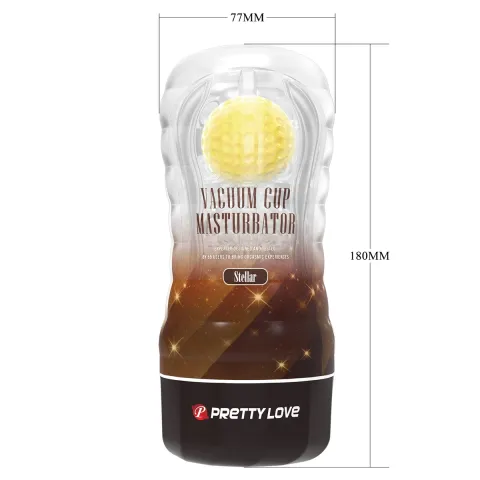 Мастурбатор — Pretty Love Vacuum Cup Masturbator, цвет «Stellar Yellow»