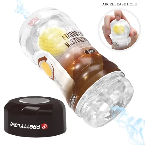 Мастурбатор — Pretty Love Vacuum Cup Masturbator, цвет «Stellar Yellow»