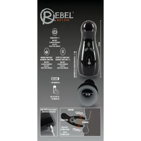Мастурбатор - Rebel Masturbator with 3 function