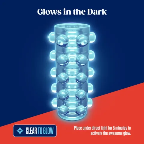 Мастурбатор Blush Rize – Swich Glow in the Dark Masturbator Clear, двосторонній, світиться в темряві