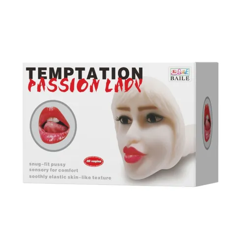 Вакуумний стимулятор клітора з вібрацією Temptation Passion Lady, тілесний