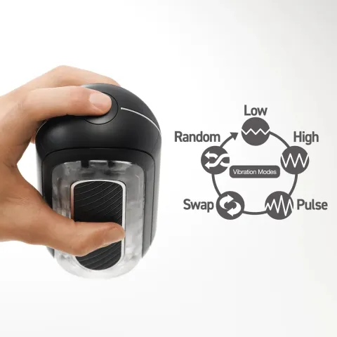 Мастурбатор Tenga Flip Zero Gravity с электронной вибрацией, черный