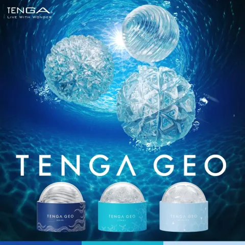 Мастурбатор Tenga Geo Aqua Clear, новий матеріал, ніжні хвилі