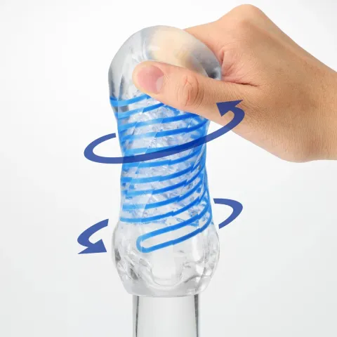 Мастурбатор Tenga Spinner DX 01 Drops с упругой стимулирующей спиралью внутри, нежное воздействие