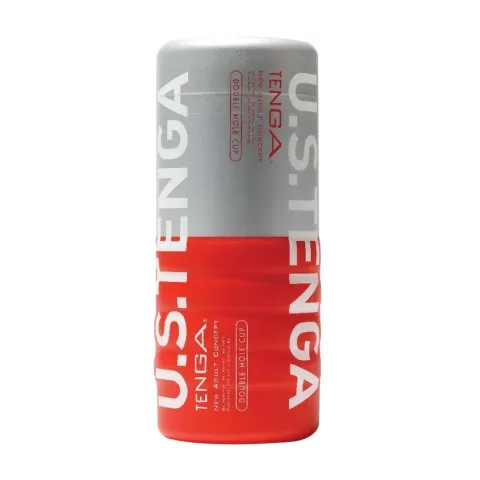Мастурбатор Tenga US Double Hole Cup (двусторонний, большой) с двумя независимыми каналами