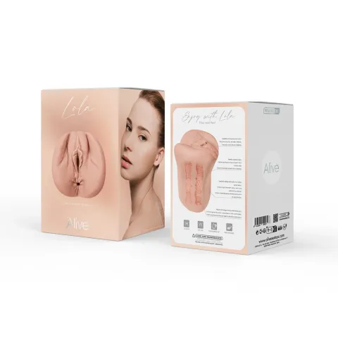 Мастурбатор-вагина + попка Alive Lola Super Realistic Masturbator L Flesh, два канала, реалистичный