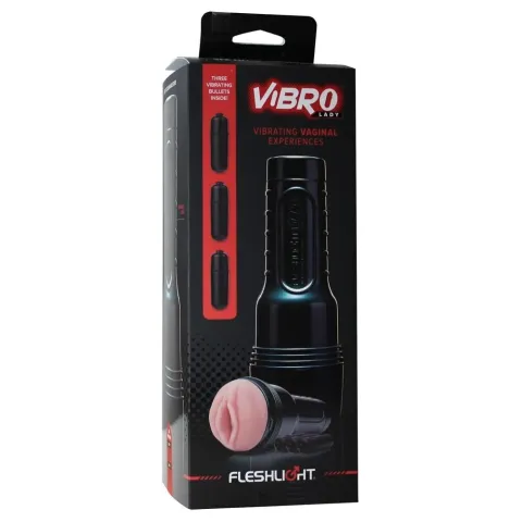 Мастурбатор с вибрацией Fleshlight Vibro Pink Lady Touch, три виброшарика, стимулирующий рельеф