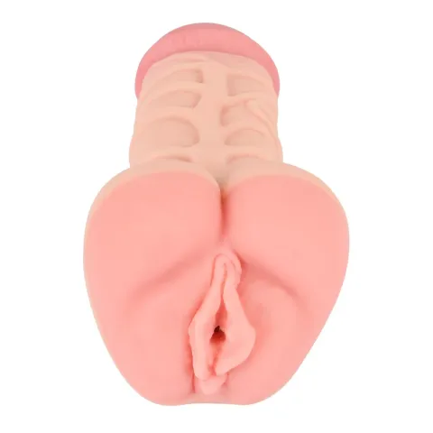 Насадка + мастурбатор — Nature Skin 2-в-1 Extension + Masturbator (+8 см)
