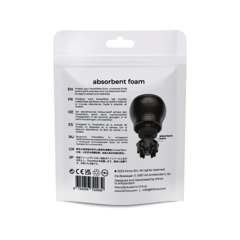 Kiiroo Powerblow Absorbent Foam Absorbent Sponge 5 штук, для вакуумного сопла Powerblow