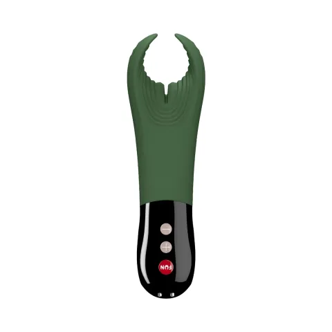 Вибратор для пениса Fun Factory MANTA moss green/black, подходит для парных игр
