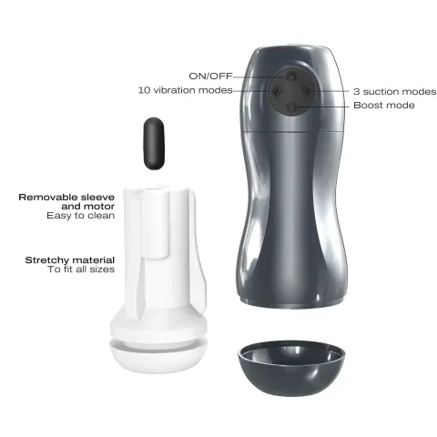 Вибрационный мастурбатор Dorcel BLOWJOY VIBE, эффект всасывания