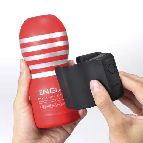 Вибронасадка Tenga CUP VIBRATOR, 7 режимов, 2 мастурбатора в комплекте