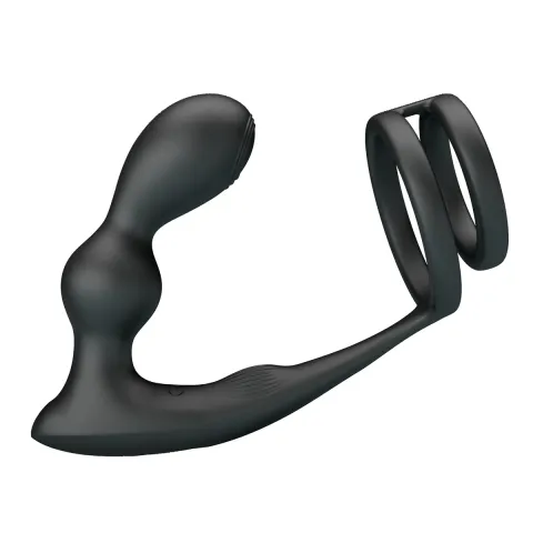 Анальна пробка з ерекційним кільцем - Mr Play Remote Control Vibrating Prostate Massager