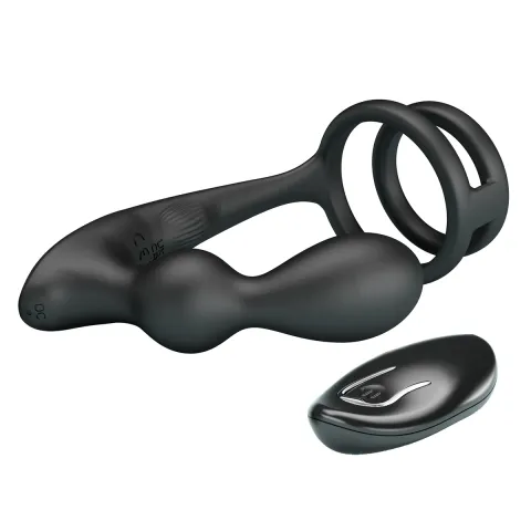 Анальна пробка з ерекційним кільцем - Mr Play Remote Control Vibrating Prostate Massager