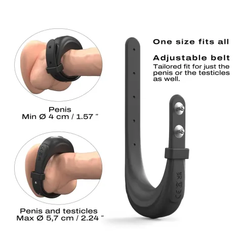 Вибрирующее кольцо для эрекции Dorcel Fit Vibe Ring, регулируемый диаметр 4–5,7 см, 10 режимов