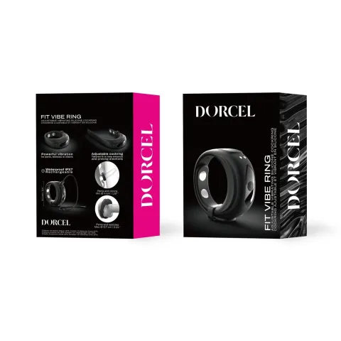 Вибрирующее кольцо для эрекции Dorcel Fit Vibe Ring, регулируемый диаметр 4–5,7 см, 10 режимов