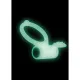 Эрекционное кольцо Dorcel Power Clit White PHOSPHO с вибрацией, белого цвета, светится в темноте