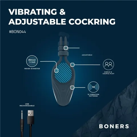 Эрекционное кольцо Boners Adjustable Cockring